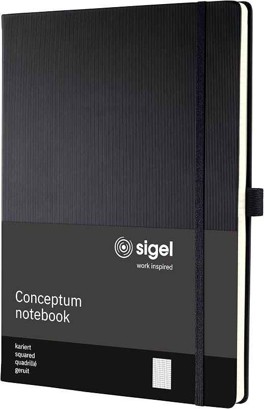 CO111 Notizbuch Conceptum ca. A4 kariert schwarz: Notebook Conceptum - outlet/retourdeal