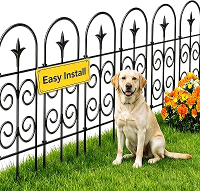 Amagabeli DA1152 81 cm x 8 stuks decoratief metalen hek voor tuin - outlet/retourdeal
