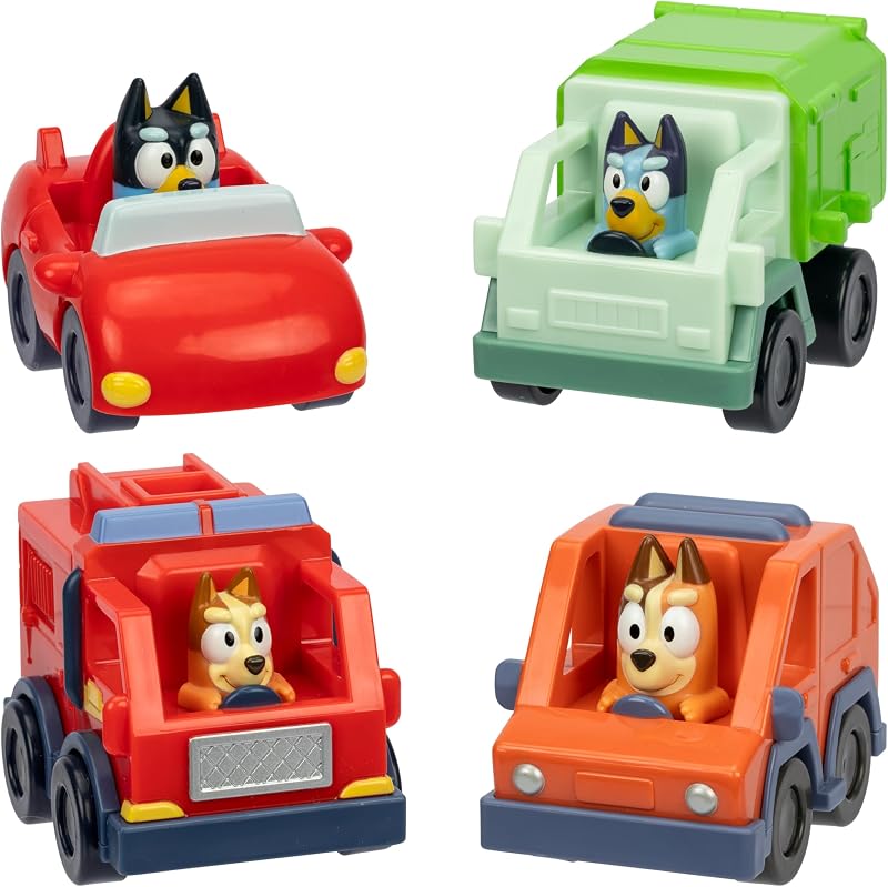 Bluey Mini Racers Toy Vehicles Set of 4 - outlet/retourdeal