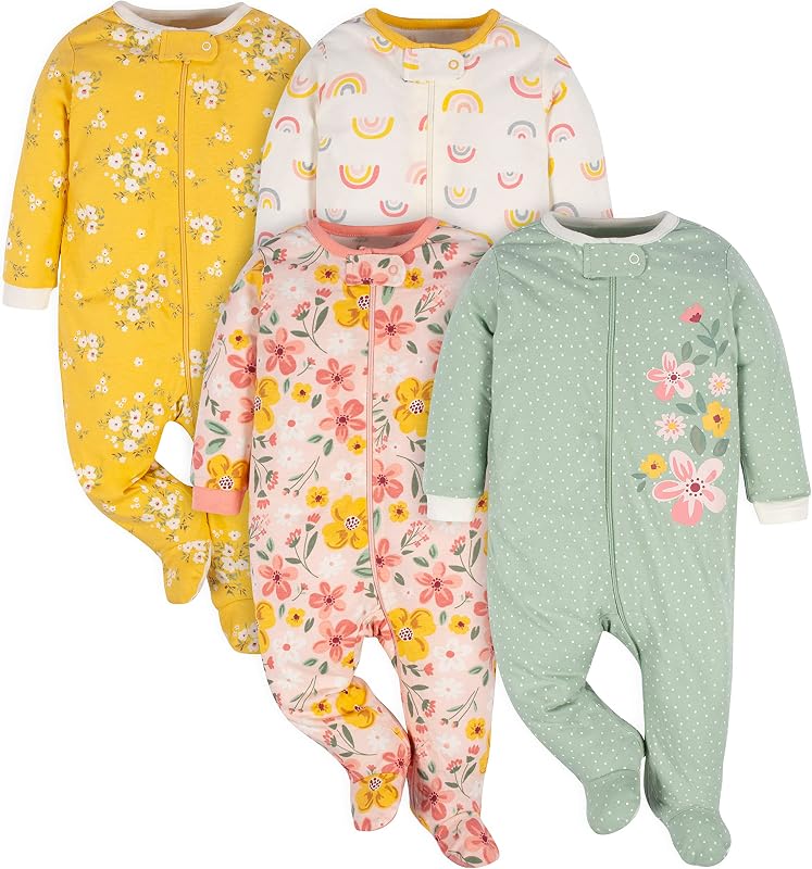 Gerber® Unisex Baby 4 Pack Sleep 'N Play Footie Pajamas - outlet/retourdeal