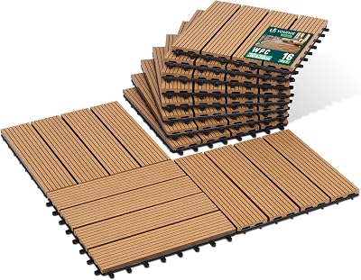 vounot® Set van 16 WPC kliktegels - outlet/retourdeal