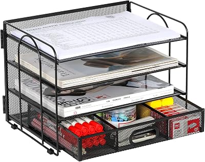 EasyPAG 4 vakken A4 metaal bureau bureauorganizer documenthouder - outlet/retourdeal