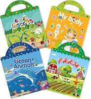 GUYUCOM 4 Pack Herbruikbare Sticker Boeken - outlet/retourdeal