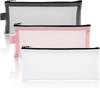 Sibba 3 stuks doorzichtige pennenkoker nylon netstof mesh grote - outlet/retourdeal