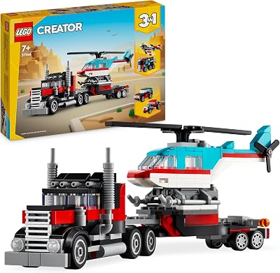 LEGO Creator 3in1 Flatbed Truck with Helicopter Toy to Propeller - outlet/retourdeal