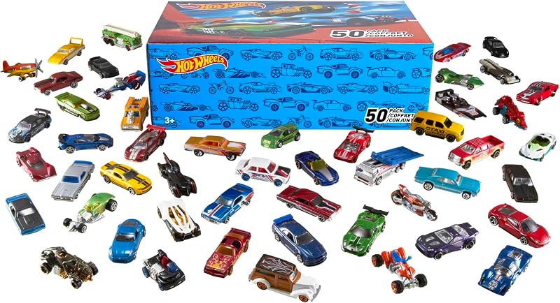 Hot Wheels pakket met 50 auto's met een schaal van 1:64 (Diverse - outlet/retourdeal