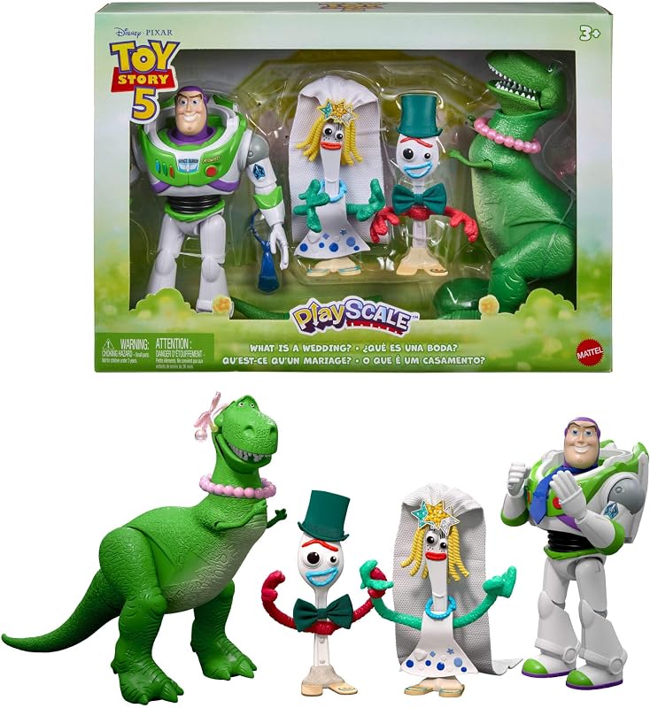 Mattel Disney en Pixar Toy Story 5 Wat is een bruiloft? Pakket met 4 - outlet/retourdeal