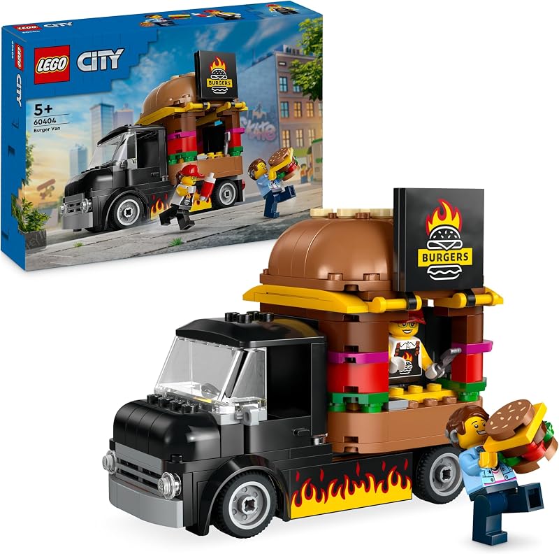 LEGO City Burger Van Food Truck Toy for 5 Plus Year Old Boys & Girls - outlet/retourdeal