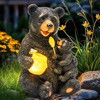 GIGALUMI Zonne-tuinbeelden liefdevolle beer beeldje lichten voor - outlet/retourdeal