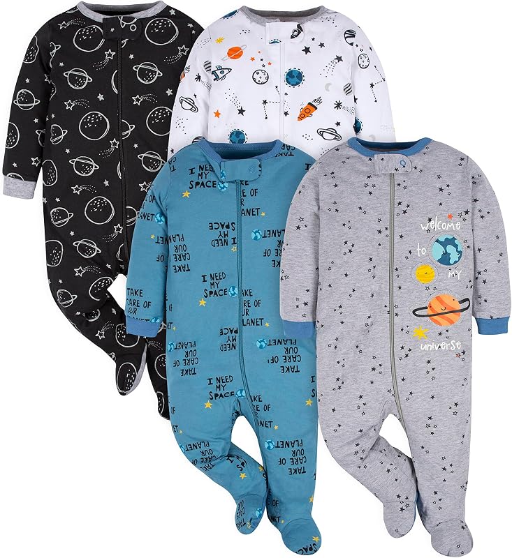 Gerber® Unisex Baby 4 Pack Sleep 'N Play Footie Pajamas - outlet/retourdeal
